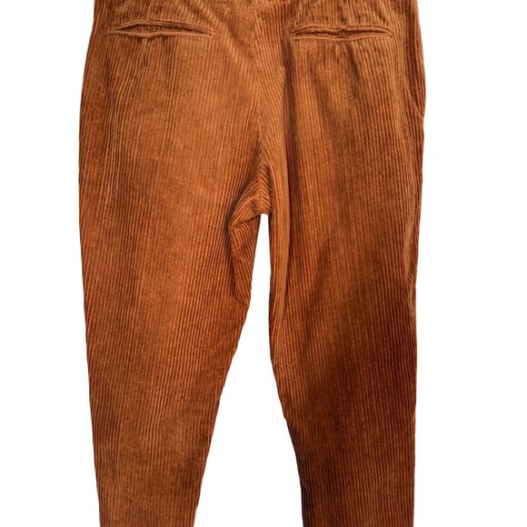 2/$30 ZARA Size 32 Rust Corduroy High Waisted Pants Waist 100% Cotton - Picture 10 of 15